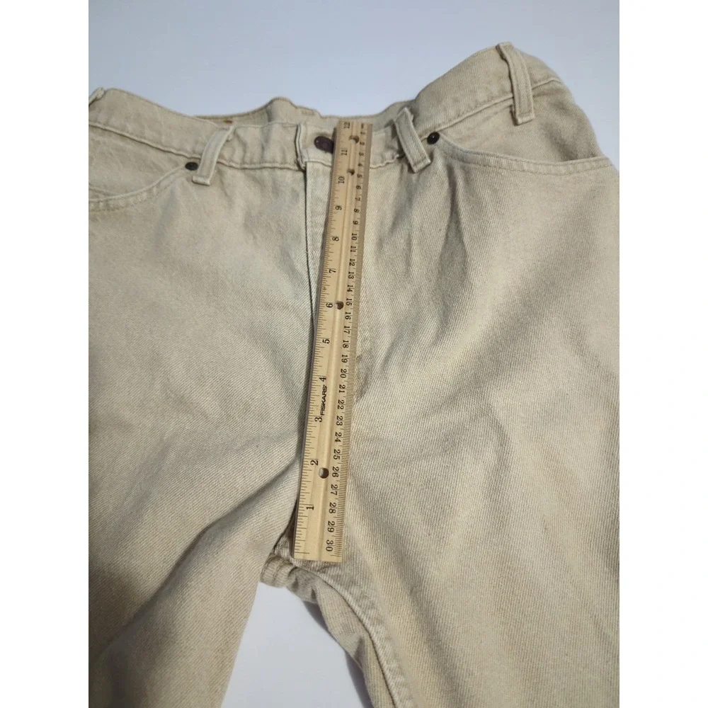Vtg Levi's 550 Jeans Mens 32x36 Tan Khaki Relaxed Tapered Leg USA 90s USA
